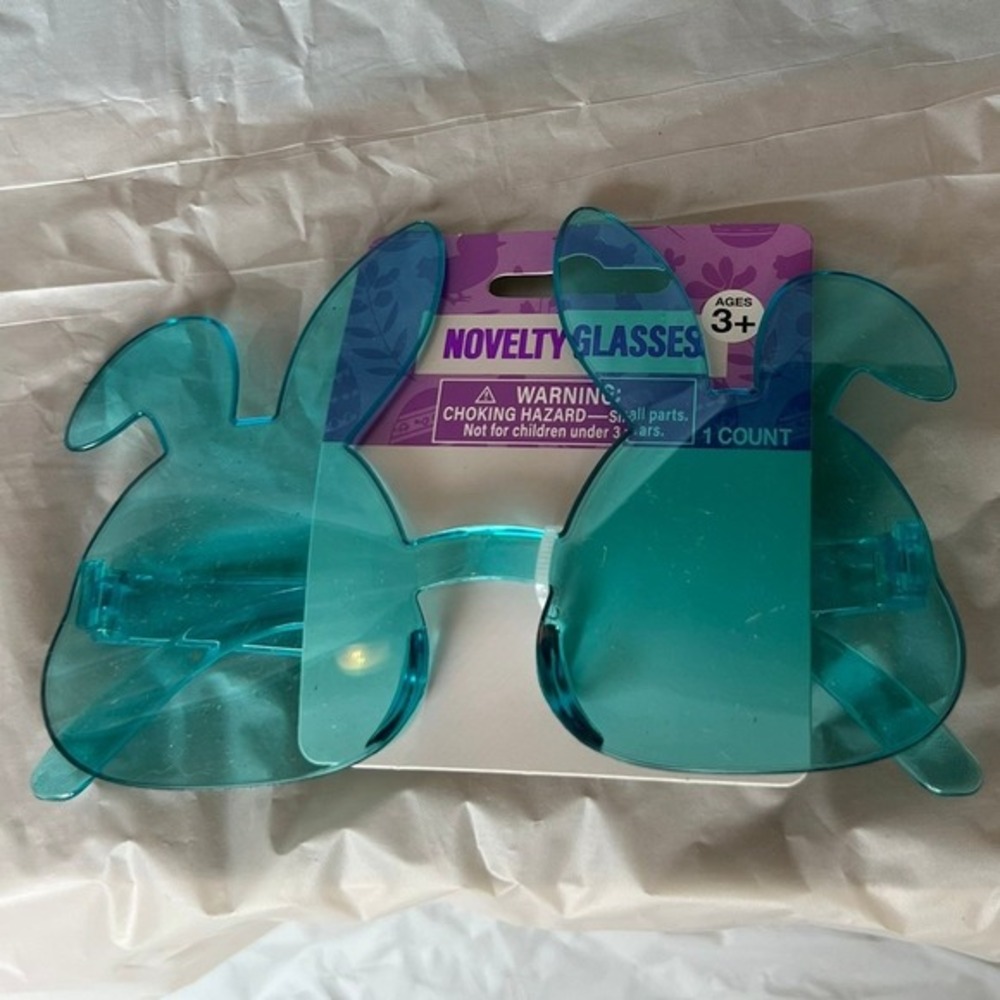 Festive Voice Novelty Glasses Bunny Easter 2 Pack Teal New Kids 650899
